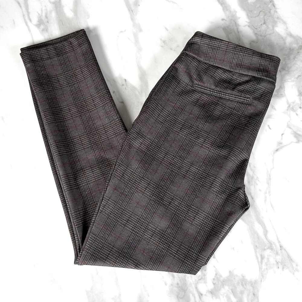 Dalia size 8 pull-on plaid ponte pant - Picture 10 of 11